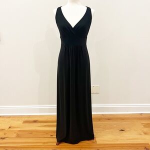 Lauren Ralph Lauren Dress Womens 4 Black Maxi Sleeveless Beach Travel Resort